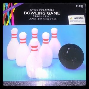 Jumbo inflatable bowling set